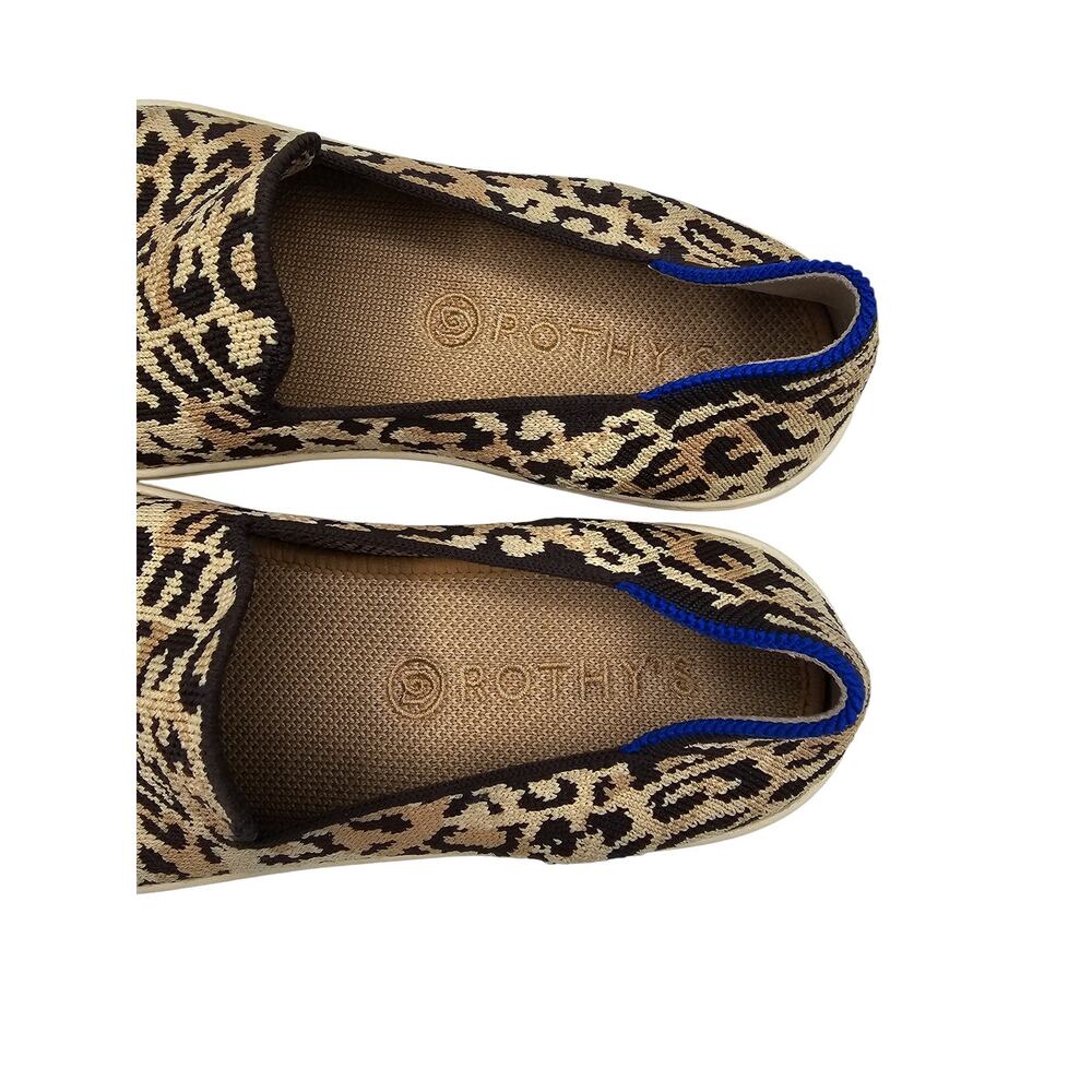 Rothys Womens Slip On Sneakers US 8 EU 38.5 Leopard Cat Animal Print Shoes - Picture 3 of 7
